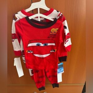 NWT:DISNEY Pixar Cars-4pc long sleeve  Pajama Set-12M w/Lightning McQueen design